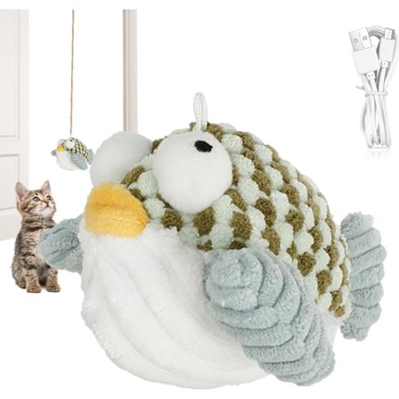 Interactive Cat Toy | Cat Toy Bird Flaps Wings | Electronic Toy for Cats | Cat Teaser Toy | Pet Exercise Toy