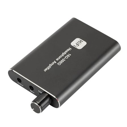 Bærbar hodetelefonforsterker i aluminium HiFi Lyd Hodetelefonforsterker Lydforbedrer AMP 600mAh med