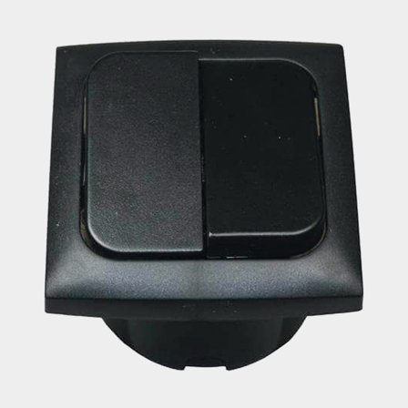 Strömbrytare dubbel 220V för infällning svart