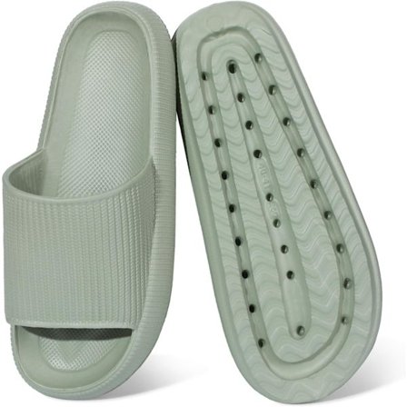 Cloud Sliders Dame Herre, Sklisikre Baderomsslippers Dame Sommer, Myke Flip Flop Puteslippers, Plattform Basseng Sliders Dusjsko for Innendørs