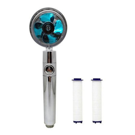 360 Tehokas Suihkupää, Vettä Säästävä Virtaus Pyörivä Pienellä Tuulettimella, Korkeapaineinen Suihkusuutin Käsisuihku