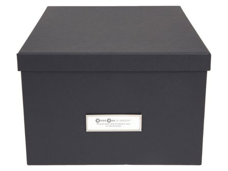 Bigso Box Förvaringsbox med lock kartong grå - Lyreco - Kontorsmaterial - Arkivering och kontorsförvaring - Förvaringslådor
