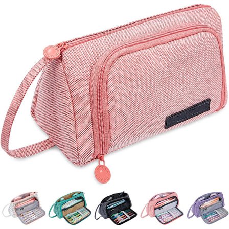 Stor blyantveske, bærbar blyantveske med stor kapasitet, sminke B