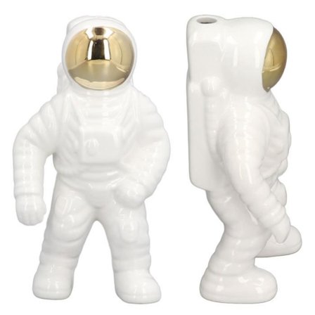 HURRISE Astronautfigur staty Astronaut Vas Ornament, Keramisk Space Man Figur Staty Skulptur armatur dekoration
