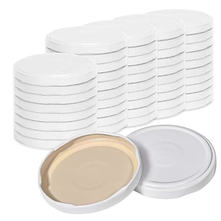 50 stk. Skrulokk til type 82 - Erstatningslokk kompatible med konserveringsglass