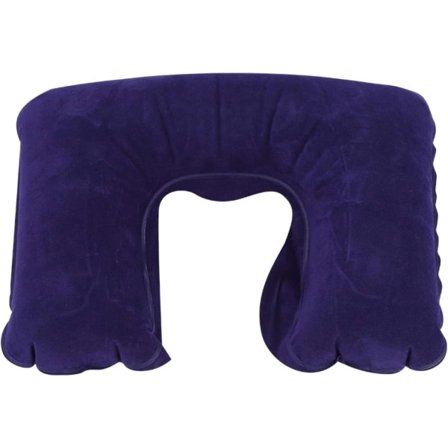 Uppblåsbar resekudde, nackkudde som inte går sönder lätt, för resor, nackstöd, flygreskudde (mörkblå)