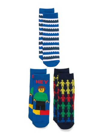 LEGO kidswear Lwagan 700 - 3-Pack Socks - Blue - 34-36