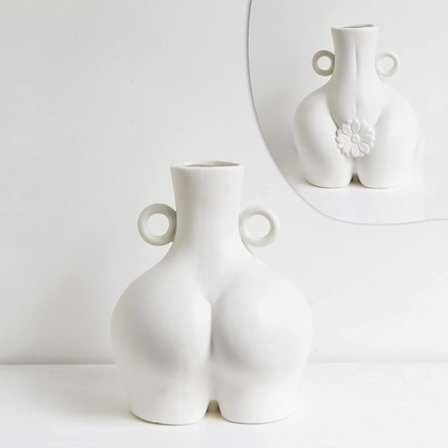 Menneskekropp Vase Keramisk Blomster Vase Abstrakt Kunst Håndverk Elegant Hjemmedekorasjon Kvinnelig Kropps Ornament Blomsterpotte Kreativ Gave (Liten