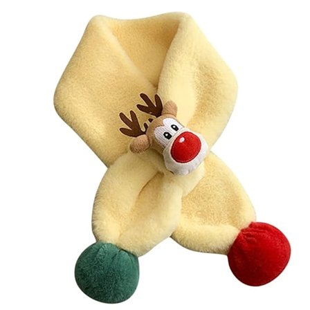 Jenter Gutter Varm Plysj Skjerf Halsvarmer Vinter Søt Tykk Myk Sjal Omslag Skjerf