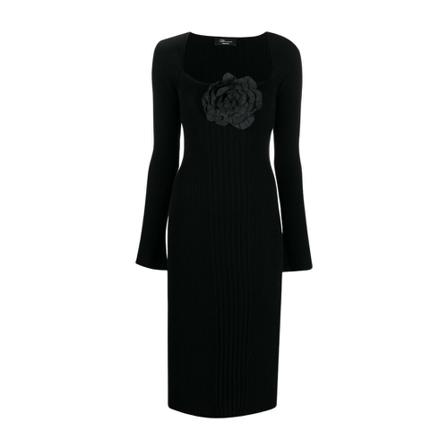 Blumarine, Midi Dress Zwart, Dames, Maat:M