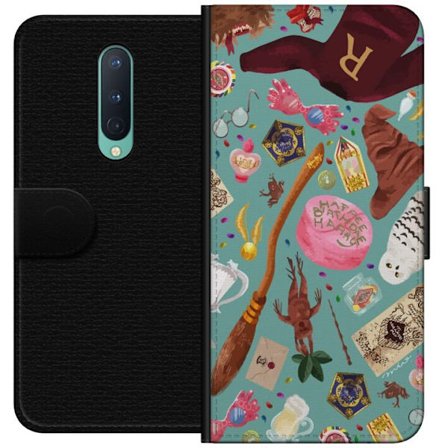 Yhteensopiva Lompakkokotelo OnePlus OnePlus 8 Maaginen kuvaus velhon sauva, hatun ja mielikuvituksellisten esineiden kanssa leikkisässä satumaisessa