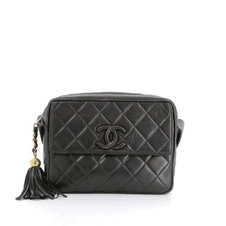 Chanel Vintage Pre-owned Crossbody Tas , Zwart , Dames , Maat: ONE Size Vintage Tassen