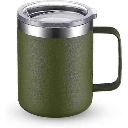 Rustfritt stål 35 cl vakuumisolert kaffekopp med lokk, slitesterk reisekopp