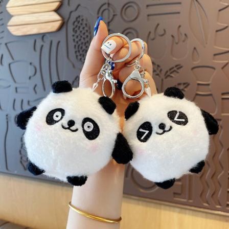 Pehmoinen panda-avaimenperät täytetty eläinavainrengas riipus lompakko reppu