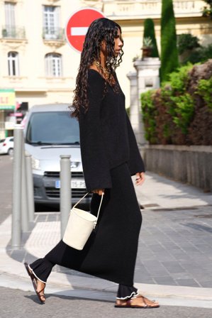 Soft Goat - Boucle crewneck - XS - Black