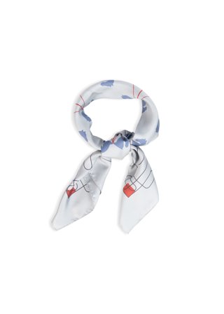 Hést Eliza Silk Scarf Large Dame - Titanium