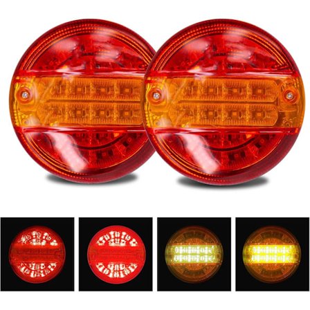 2X 20 LED Baglygter 12/24V Bremsindikatorlampe IP65 Vandtæt Stoplygter Til Lastbil Varevogn Trailer Campingvogn RV ETC