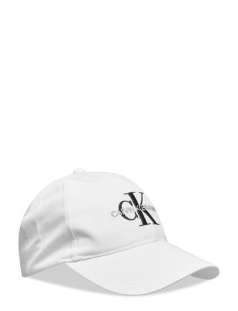 Monogram Cap Embro Accessories Headwear Caps Hvit Calvin Klein