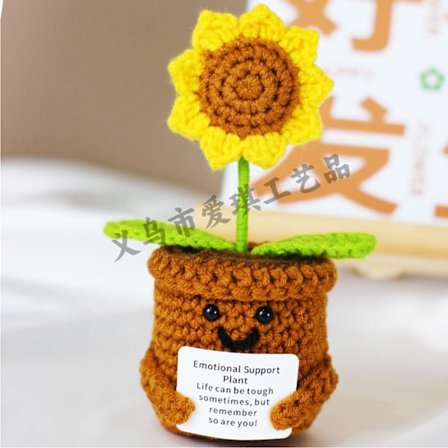 Amazons bestselgende ull Håndheklet froskeornament for emosjonell støtte, positivt energikort