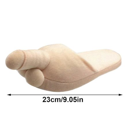 Indendørs Flade Sko Sjove Plys Hjemmesko Unisex Voksen Nyhedsgave Til Kvinder Mænd Sexede Vinter Bomuldsblanding Pelsede Hjemmesko