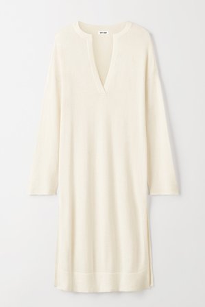 Soft Goat - Knit Kaftan - Kleid aus Kaschmir - S - Ivory