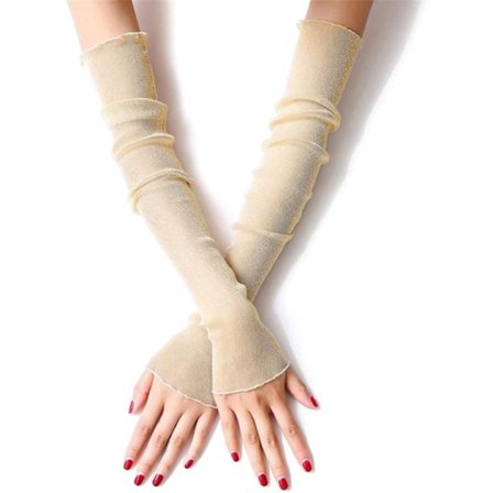 Beige kølende ærmer UV-beskyttelse ærme mænd kvinder ungdom T