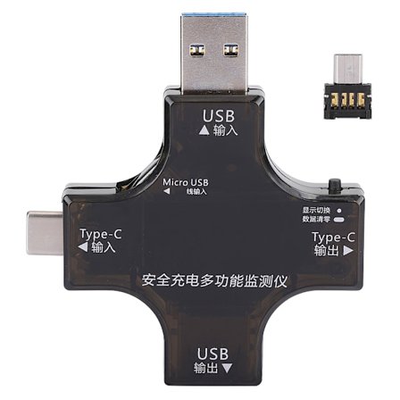 USB Power Meter Oplader Tester Multimeter Strømmåler Voltmeter DC Type C HD IPS Farveskærm