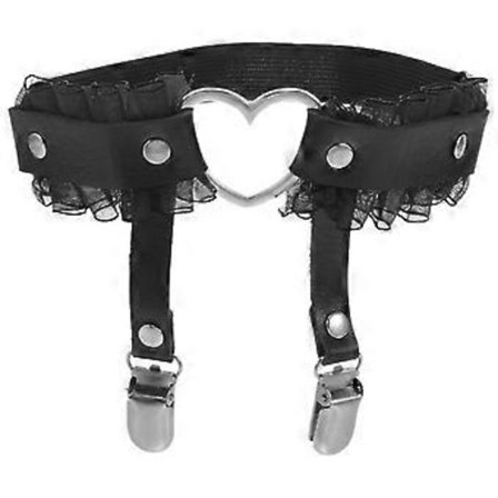 Häämorsiamen sukkanauha pitsi sukkanauha naisten sydän sukkanauha punk-tyylinen pitsi jalkasukkanauha