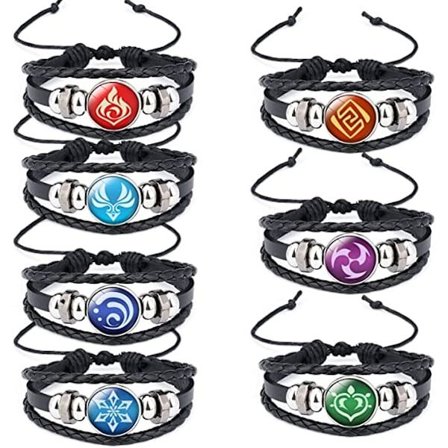 Genshin Impact Armbånd 7-pakke, Animne Lysende Armbånd