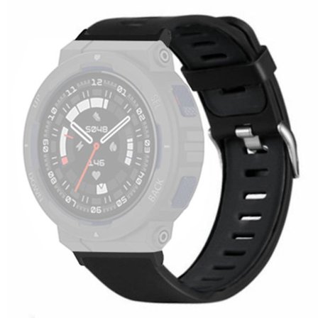 Huami Amazfit Active Edge A2212 Armband Ersättning Dual Color Klockarmband - Svart + Mörkgrå