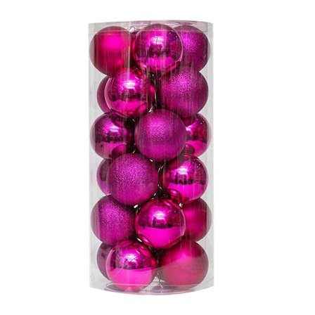 24 stk Julekuler Dekorative Tykkere Knusefrie Festlige Rekvisitter Galvaniserte Perlemorsfargede Kuler Smykker Til Jul {db}