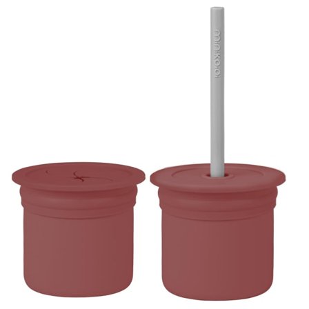 Minikoioi Drick- Och Snacksset Mata & äta Röd 3 months