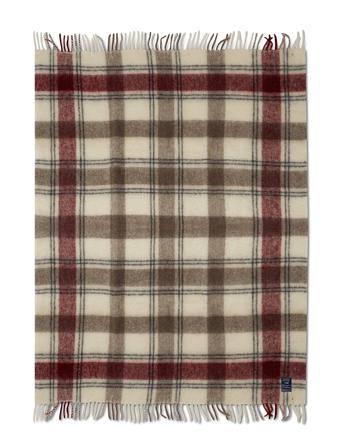 Checked Mohair Wool Mix Throw Home Textiles Cushions & Blankets Blankets & Throws Multi/mønstret Lexington Home