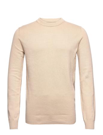 Jonas L/S Crew Neck Knit Beige Bertoni
