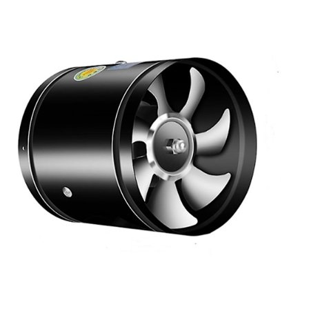 Super stærk sugeventilator med flere funktioner og kraftig støjreduktion, badeværelsesventilator 170mm sort