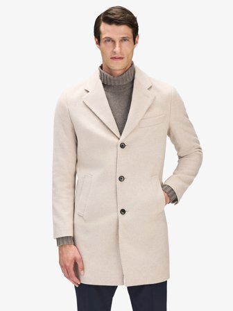 John Henric Men's Beige Single Coat Size 48