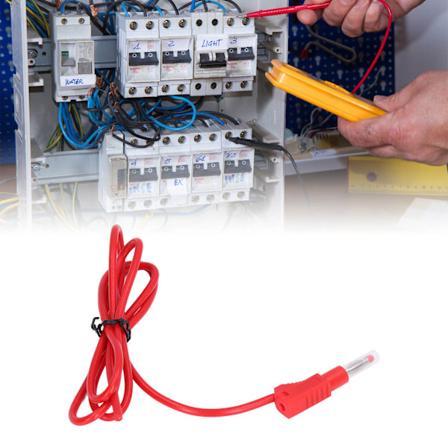 Banan Testledning 4mm Messingdele PE Skall 32A 1000V Sæt Kit til Elektricitetstestning Rød