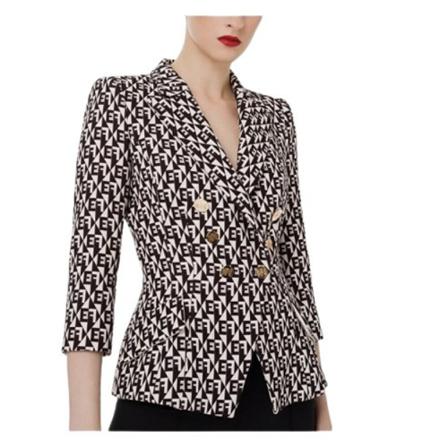 Elisabetta Franchi - Blazer - Svart - Dam - Storlek: S, Dam, Storlek: S