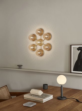 Liila Star vegglampe - nordic gold/optisk glass