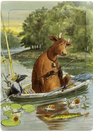 Mamma Mø Puslespill 15 brikker