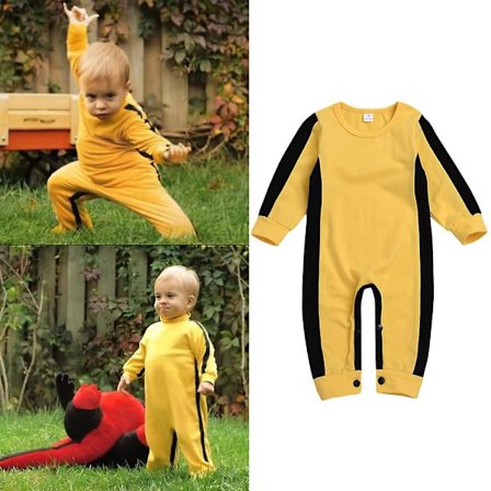 Tib Baby Bruce Lee Kostume, Nyfødt Baby Overalls