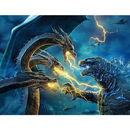 Puslespill 300/500/1000 brikker for voksne Godzilla King Monsters Pedagogisk intellektuell dekompressor leketøy Morsomt familiespill for barn voksne 