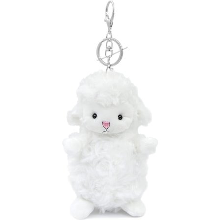 Lamb Plush Keychain Toys for Kids, 5.5 inch Stuffed Sheep Wool Plushie Backpack Bag