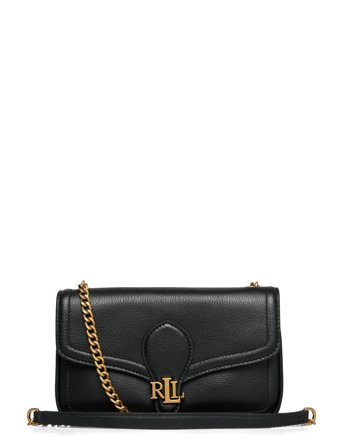 Lauren Ralph Lauren Pebbled Leather Bradley Crossbody Wallet - Black - ONE SIZE