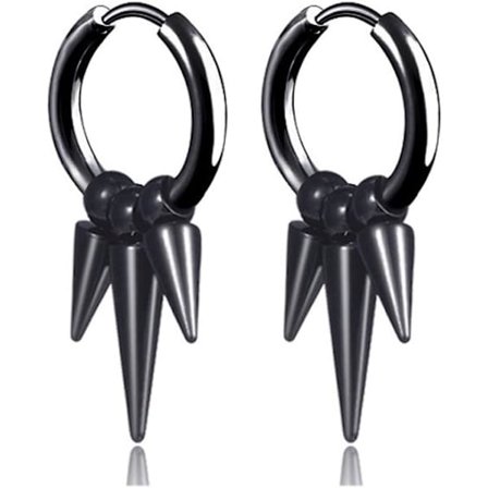 Punk Rock rustfrit stål pigkreds Huggie hængslet Hoop øreringe