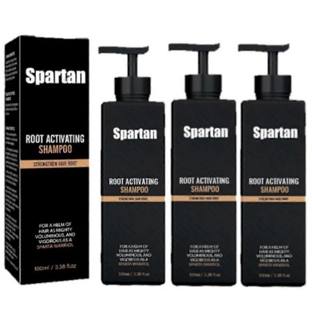1-3x SPARTAN Root Activator Shampoo For Men - Sjampo for hårvekst for menn - Sjampo mot hårtap og tynt hår