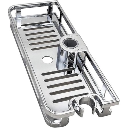 Rektangulær Dusjhylle – Avtakbar og Høydejusterbar Plastoppbevaringshylle (Plassbesparende for Bad og Kjøkken)