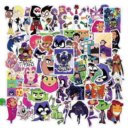 50/100X Teen Titans Go Klistermärken Animerad TV-serie Robin Raven Starfire Graffiti