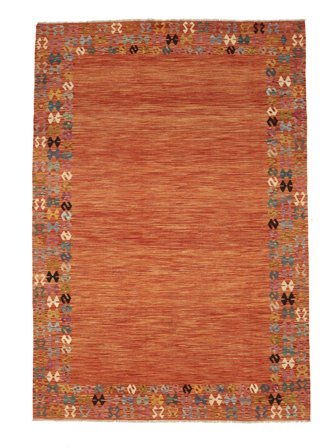 209X293 Tappeto Kilim Afghan Old Style Orientale Rosso Scuro/Rosso (Lana, Afghanistan) Carpetvista