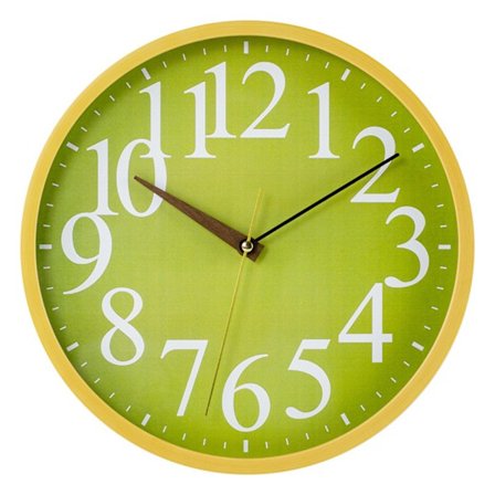 Grön väggklocka, 30 cm